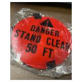 Caution Sign With Straps