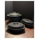 Black Speckled Enamelware Cookware Set