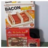 Microwave Bacon Tray and Bowl Maker Set