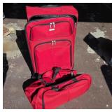 Samsonite Red Fabric Luggage Set
