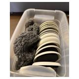 Plastic Moving Sliders with Fabric Covers