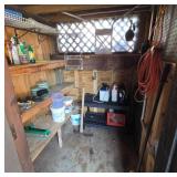 Contents of Shed with Garden Tools