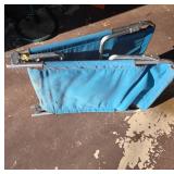 Folding Cot with Blue Canvas Fabric