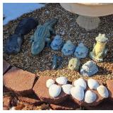 Garden Figurines and Seashells