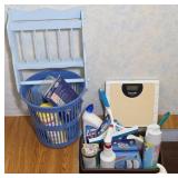 Household Cleaning Items and Shelf