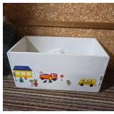Hand-Painted Wooden Box with Handles