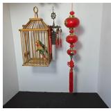 Decorative Hanging Decor with Bird and Ornaments