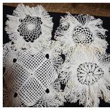 Hand-Crocheted Cotton Doilies