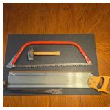 Hand Tools Including Large Saw