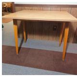 Drop-Leaf Wooden Dining Table