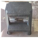 Heavy-Duty Black Plastic Step Stool