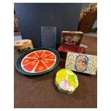 Decorative Tins and Tray Set