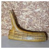 Carved Antler Cribbage Board