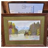 Framed Landscape Painting on Canvas