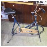 Vintage Exercise Bike, Wooden and Metal Frame