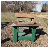 Handcrafted Wood and Metal Table