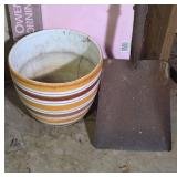 Striped Ceramic Pot, 10ï¿½ï¿½ Tall