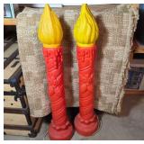 Blow Mold Christmas Candles with Light