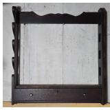 Wooden Rifle Wall Rack With Drawer