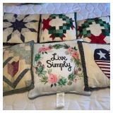 Throw Pillows with Quilted Designs