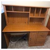 Wood Desk With Hutch and Storage