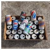 Pepsi Cans in Wooden Crate