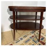 Mahogany Oval Three-Tier Table