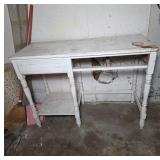 Wood Table With Drawer and Shelf