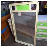 Rectangular Beige and Green Mirror