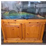 Aquarium With Wooden Stand and Accessories