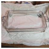 Silver-Plated Serving Tray with Handles