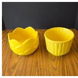Yellow McCoy Pottery Planter Set