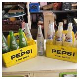 Pepsi and 7Up Bottles with Carriers