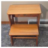 Wooden Two-Tier Step Stool