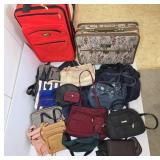 Red Luggage and Assorted Bags