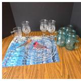 Glassware Lot With Various Designs