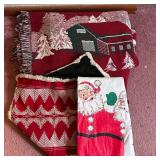 Christmas-Themed Textiles and Throw Blanket
