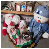 Lenticular-Eyed Santa, LL Bean Sled, Christmas