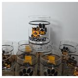 Missouri Mizzou Glasses with Tiger and Paw Design