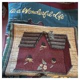 Woven Throws Featuring Scenic and Birdhouse Design