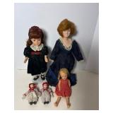 Group of Dolls Including Music Box Company