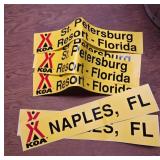 KOA Resort Stickers for Florida Locations