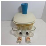 Tupperware Set with Glasses and Bottles