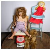 Dolls with Vintage Furniture