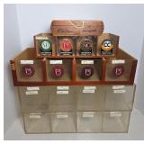 Cigar Box Display Cases with Compartments
