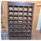 Wooden Storage Rack With 40 Compartments