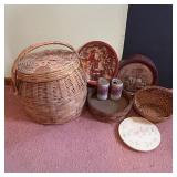 Wicker Baskets and Decorative Items