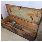 Military Packing Crate With Lid and Handle