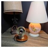 Table Lamps With Metal and Glass Bases
