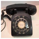 Black Rotary Telephone, 1950s Design